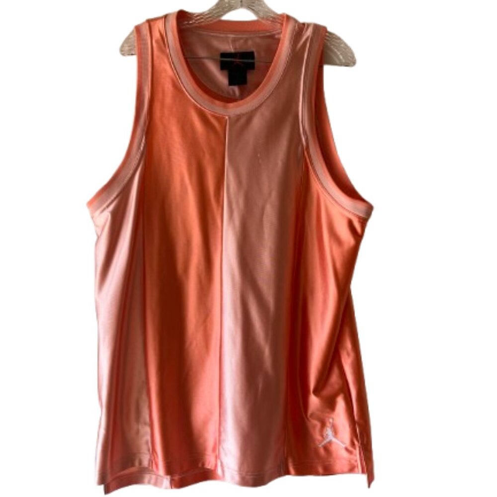 Jordan Jumpman Classic Jersey Tank - Mens - Crimson Bliss/Arctic Orange, Size LG